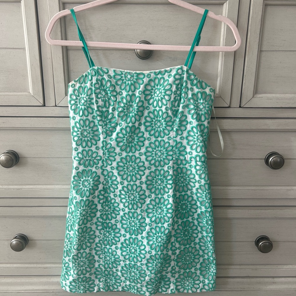 Lilly Pulitzer Floral Green and White Skort Dress